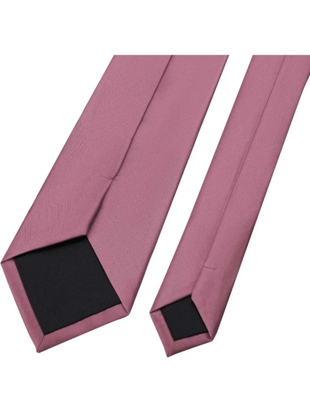 Men Dusty Rose Solid Microfiber Plain Formal Silk Necktie For Business Dress Tie